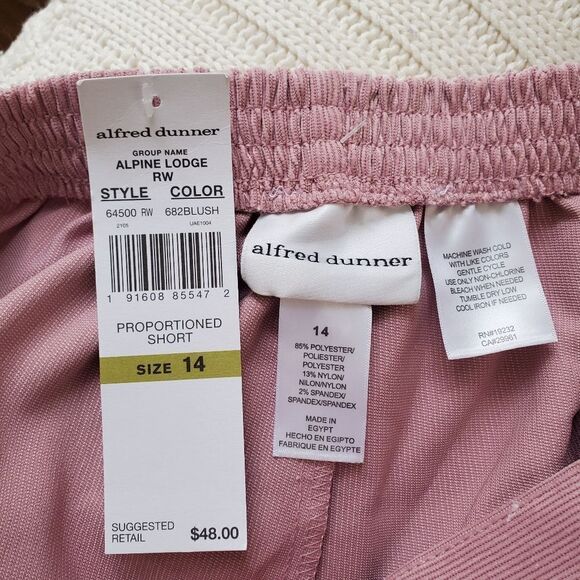 Alfred Dunner Missy Alpine Lodge Corduroy Mid-Rise Short Length Pants sz 14 - Picture 10 of 10